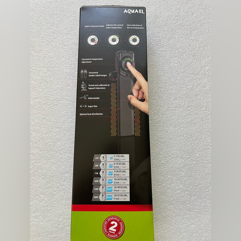 Aquael Ultra Aquarium Heater for Freshwater/Saltwater Aquariums 75 Watt $65 - Picture 3 of 6